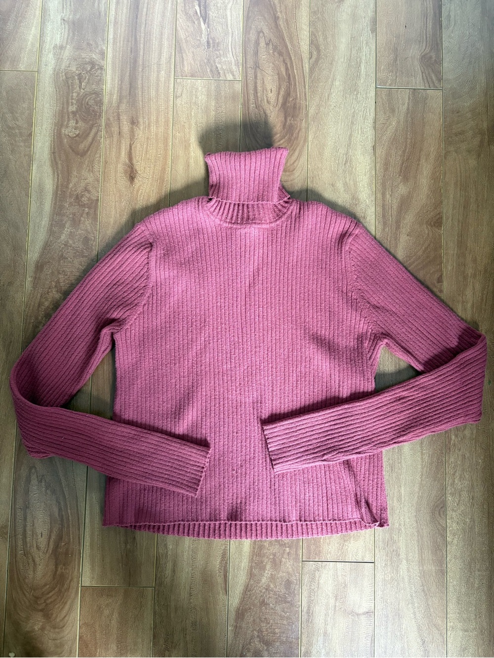 twik Dusty Rose Ribbed Turtleneck Sweater
